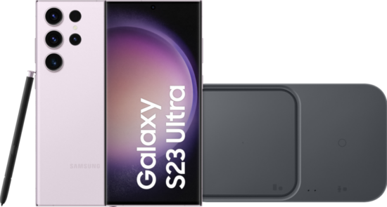 Samsung Galaxy S23 Ultra 512GB Roze 5G + Duo Draadloze Oplader 15W