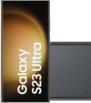 Samsung Galaxy S23 Ultra 256GB Crème 5G + Duo Draadloze Oplader 15W
