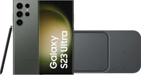 Samsung Galaxy S23 Ultra 256GB Groen 5G + Duo Draadloze Oplader 15W