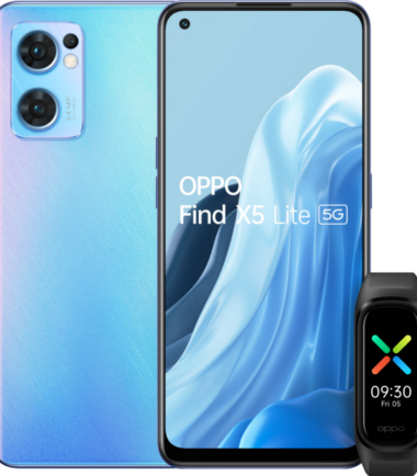 OPPO Find X5 Lite 256GB Blauw 5G + OPPO Band Smartwatch
