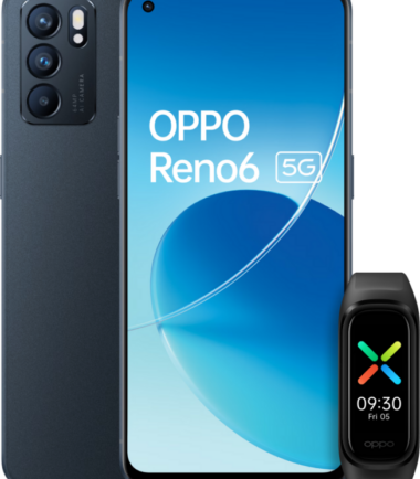 OPPO Reno6 128GB Zwart 5G + OPPO Band Smartwatch