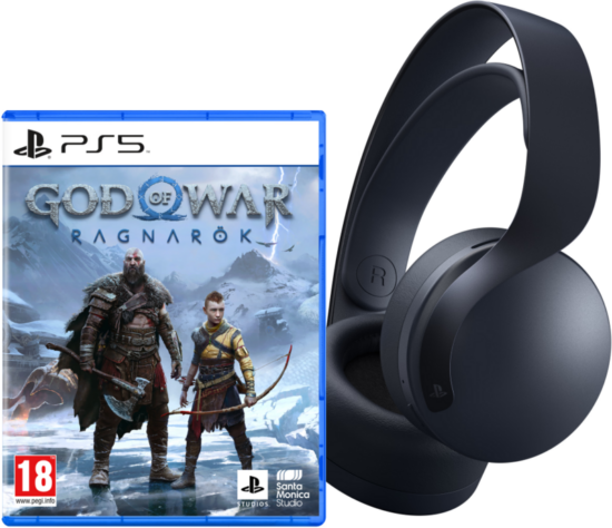 Sony Pulse 3D Midnight Black Wireless Headset + God of War Ragnarok PS5