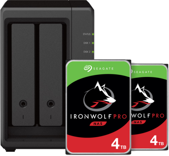 Synology DS723+ + Seagate Ironwolf 8TB Pro (2x4TB)
