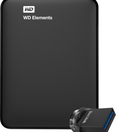 WD Elements Portable 5TB + SanDisk Ultra Fit 64GB