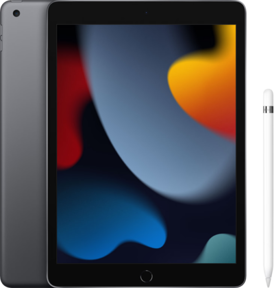 Apple iPad (2021) 10.2 inch 64GB Wifi Space Gray + Apple Pencil (1e generatie)