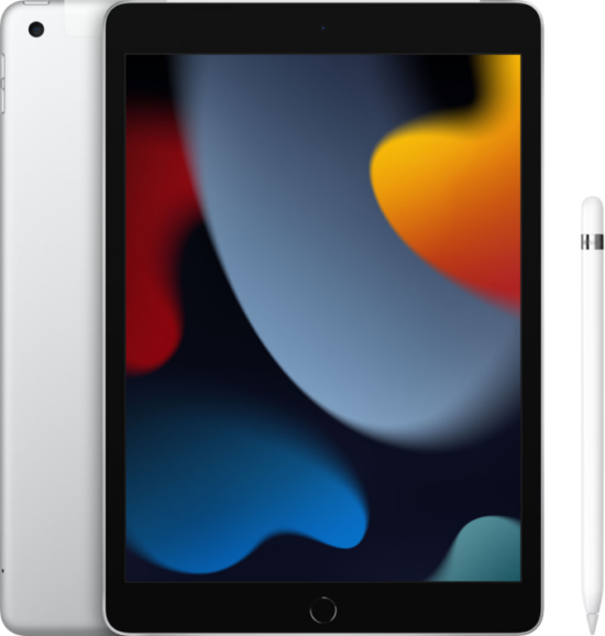 Apple iPad (2021) 10.2 inch 64GB Wifi + 4G Zilver + Apple Pencil (1e generatie)