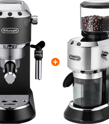 De'Longhi EC685.BK Dedica Zwart + Koffiemolen - Koffieapparaten Espresso Halfautomatisch