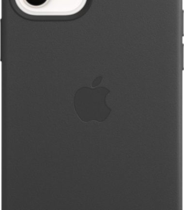 Apple iPhone 12 en 12 Pro Back Cover met MagSafe Leer Zwart