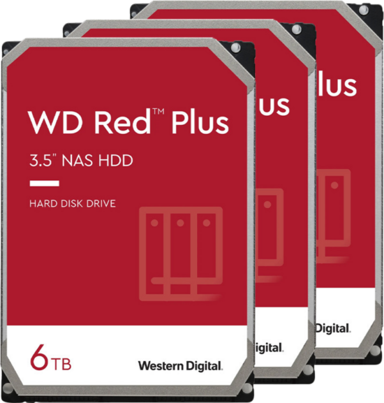 WD Red Plus WD60EFZX 6TB 3-Pack