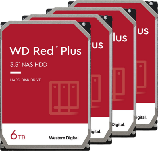 WD Red Plus WD60EFZX 6TB 4-Pack