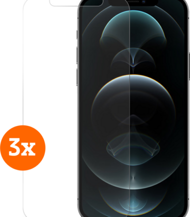 BlueBuilt Apple iPhone 12 Pro Max Screenprotector Glas Trio Pack