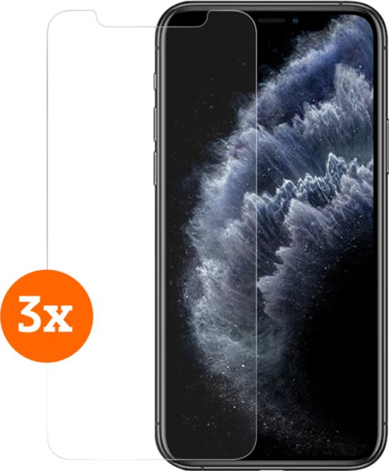 BlueBuilt Apple iPhone 11 Pro / X / Xs Screenprotector Glas Trio Pack