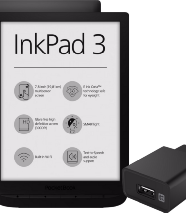 Pocketbook Inkpad 3 + XtremeMac Oplader met Usb A Poort 12W Zwart