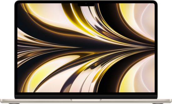 Apple MacBook Air (2022) Apple M2 (8 core CPU/10 core GPU) 8GB/512GB Goud Azerty