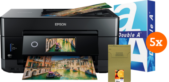 Epson Expression Premium XP-7100 + 1 set extra inkt + 2.500 vellen A4 papier