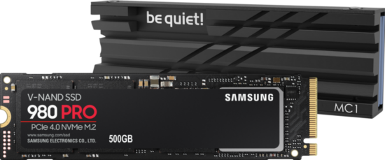 Samsung 980 Pro 500GB M.2 + Be quiet! MC1 M2 SSD cooler