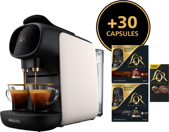 Philips L'OR Barista Sublime LM9012/03 Wit met 30 capsules - L'or koffieapparaten