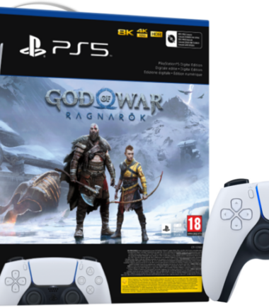 PlayStation 5 Digital Edition + God of War Ragnarok + Extra Controller Wit