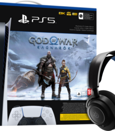 PlayStation 5 Digital Edition + God of War Ragnarok + SteelSeries Arctis Nova 7P