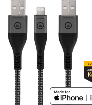 BlueBuilt Usb A naar Lightning Kabel 3m Kevlar® Zwart Duo Pack