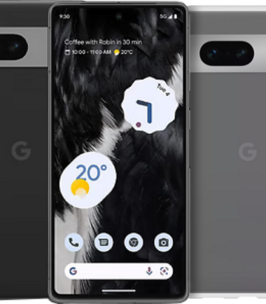 Google Pixel 7 128GB Zwart 5G + Just in Case Soft Back Cover Transparant