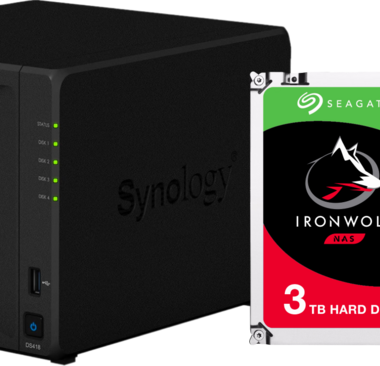Synology DS418 + Seagate Ironwolf 6TB (2x3TB)