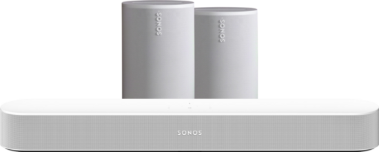Sonos Beam Gen2 Wit + 2x Era 100 Wit