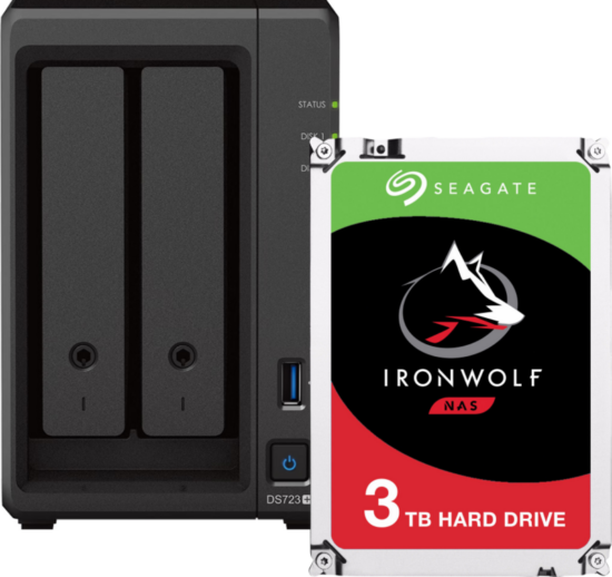Synology DS723+ + Seagate Ironwolf 3TB