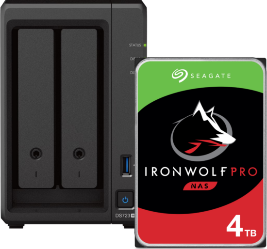 Synology DS723+ + Seagate Ironwolf Pro 4TB