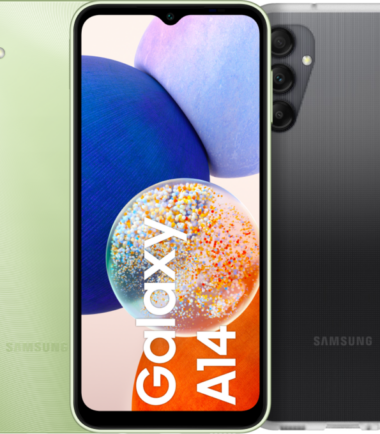 Samsung Galaxy A14 64GB Groen 4G + Otterbox React Back Cover Transparant