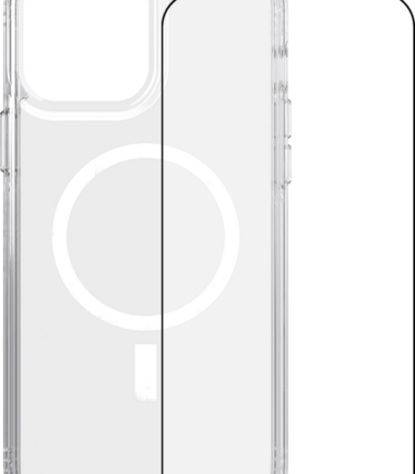 Tech21 Evo Clear iPhone 13 Pro Max Back Cover MagSafe Transparant + Azuri Screenprotector