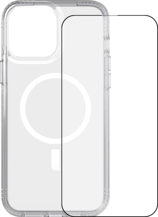 Tech21 Evo Clear iPhone 13 Pro Max Back Cover MagSafe Transparant + Azuri Screenprotector