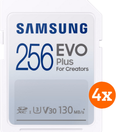 Samsung EVO Plus SDXC 256GB - Quatro Pack