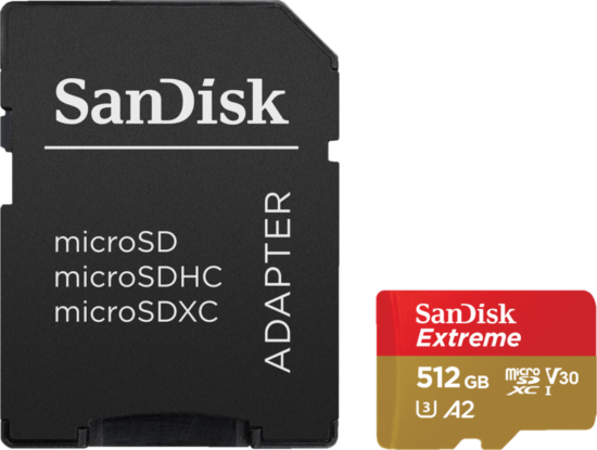 SanDisk MicroSDXC Extreme 512GB 190mb/s