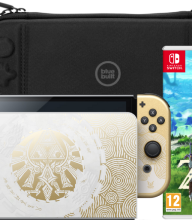 Nintendo Switch OLED Zelda Edition + Zelda: Breath of the Wild + Bluebuilt Beschermhoes