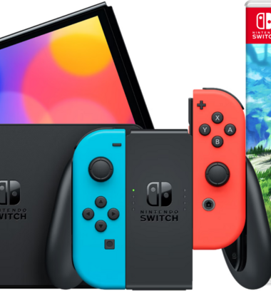 Nintendo Switch OLED Rood/Blauw + The Legend of Zelda: Breath of the Wild