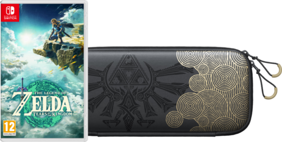 The Legend of Zelda Tears of The Kingdom + Nintendo Switch OLED Travel Case Zelda Edition