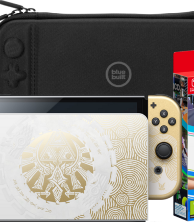 Nintendo Switch OLED Zelda Edition + Nintendo Switch Sports + Bluebuilt Beschermhoes