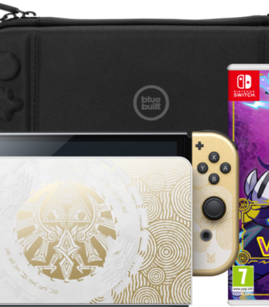 Nintendo Switch OLED Zelda Edition + Pokémon Violet + Bluebuilt Beschermhoes
