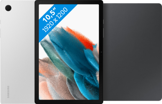 Samsung Galaxy Tab A8 64GB Wifi Zilver + Book Case Grijs