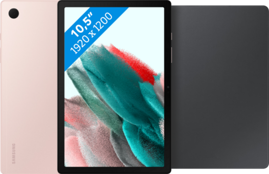 Samsung Galaxy Tab A8 64GB Wifi Roségoud + Book Case Grijs