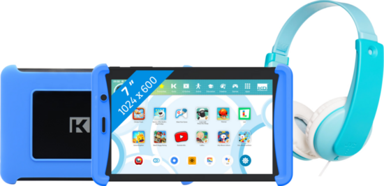 Kurio Tab Lite 2 16GB Blauw + JVC Kinderkoptelefoon Blauw