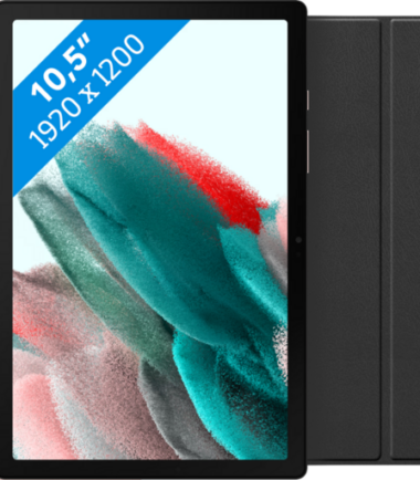 Samsung Galaxy Tab A8 64GB Wifi Roségoud + Just in Case Book Case Zwart