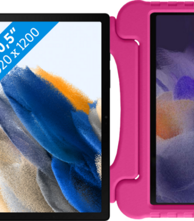 Samsung Galaxy Tab A8 128GB Wifi Grijs + Just in Case Kids Cover Roze
