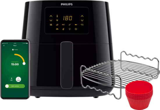 Philips Airfryer XL Connected HD9280/70 + Kookrek - Heteluchtfriteuses