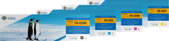 G&G TN-423 Inkt Toners 4-Kleuren Hoge Capaciteit