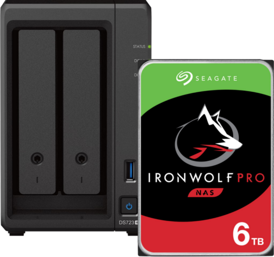 Synology DS723+ + Seagate Ironwolf Pro 6TB