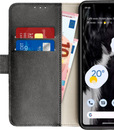 Just in Case Wallet Google Pixel 7A Book Case Zwart