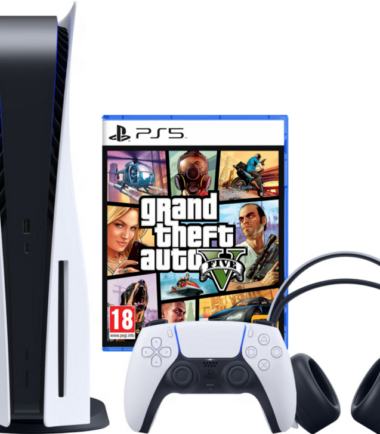 PlayStation 5 Disc Edition + GTA 5 + 3D Pulse Gaming Headset