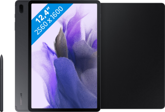 Samsung Galaxy Tab S7 FE 128GB Wifi + Book Case Zwart